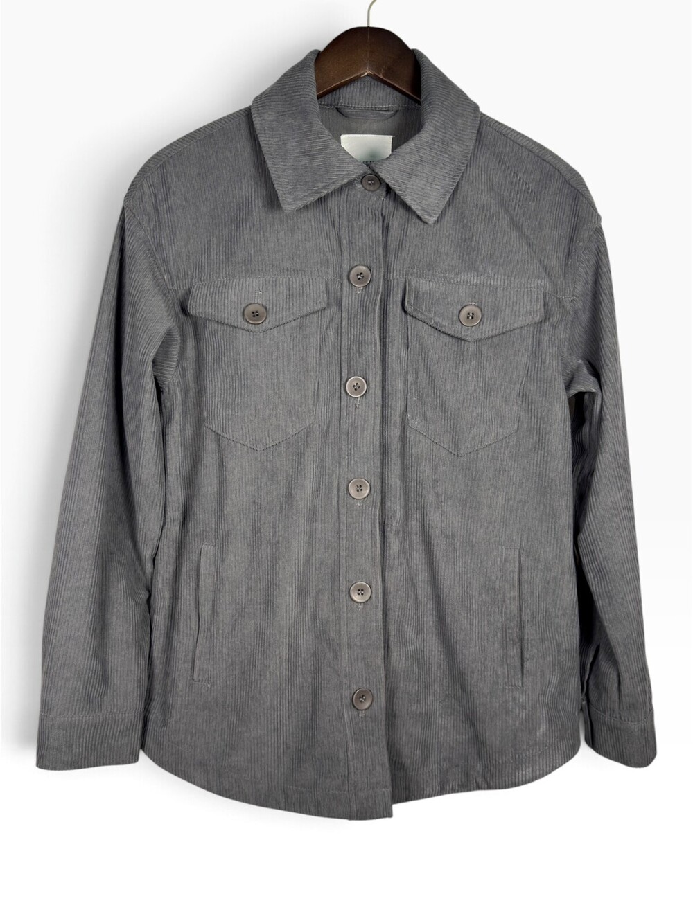 Avec Les Filles Corduroy Shacket | Size S | Gray